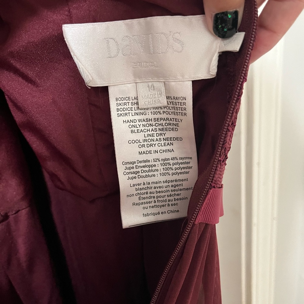 Burgundy bridesmaid dress